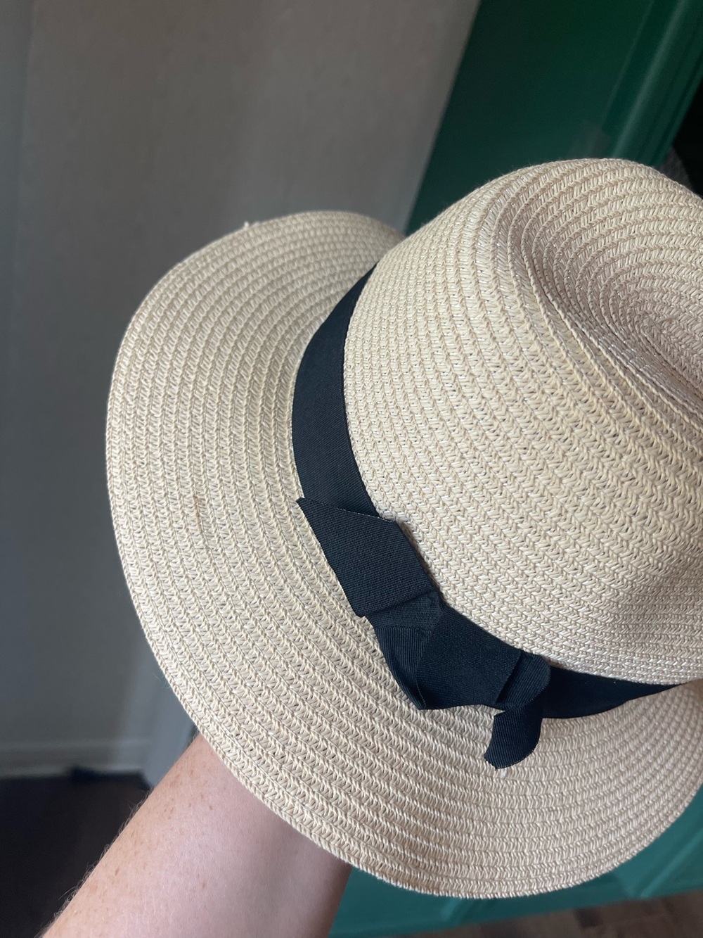 Lauren Ralph Lauren Straw Fedora Hat Women’s woven Sun Beach packable O/S - Picture 3 of 5